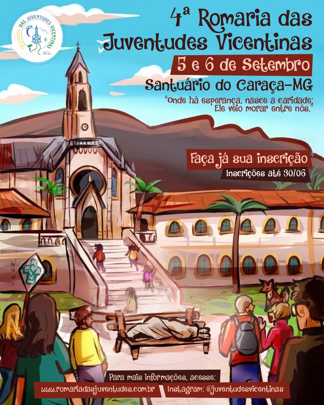 4ª Romaria das Juventudes Vicentinas: fé, esperança e caridade no coração do Caraça